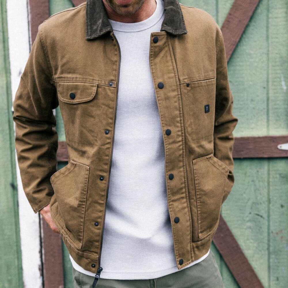 New Mens sz M Roark Open Roads Waxed Canvas Jacket outdoors fashion button up - Picture 7 of 11